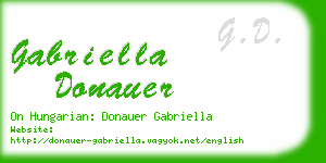 gabriella donauer business card